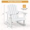 Outdoor Wooden Kid Adirondack Rocking Chair with High Back Slatted Seat